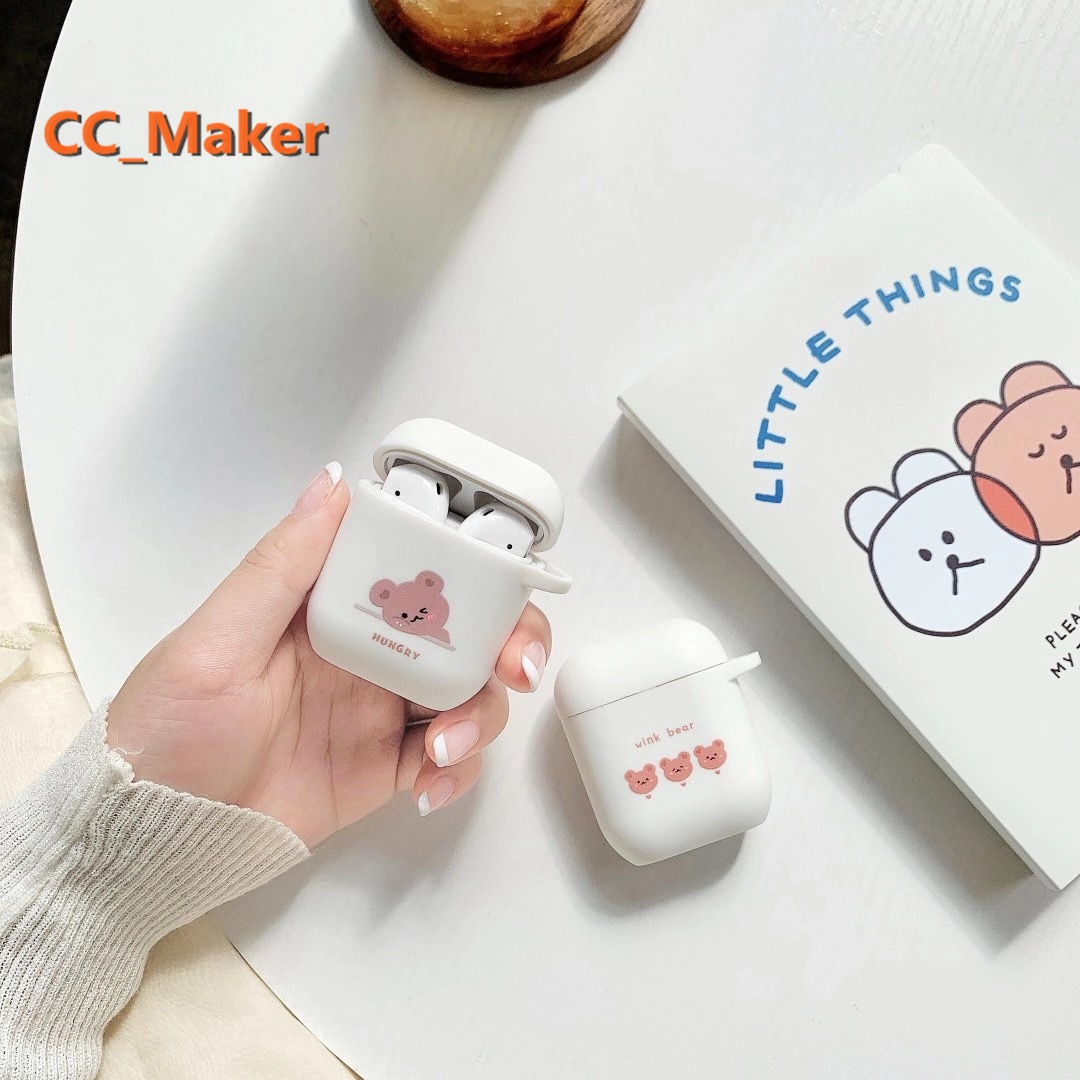 Vỏ bảo vệ hộp sạc tai nghe họa tiết gấu con dễ thương cho Airpods | BigBuy360 - bigbuy360.vn