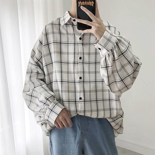 Áo Sơ Mi Caro Dáng Rộng Thời Trang Cho Nam S-3Xl