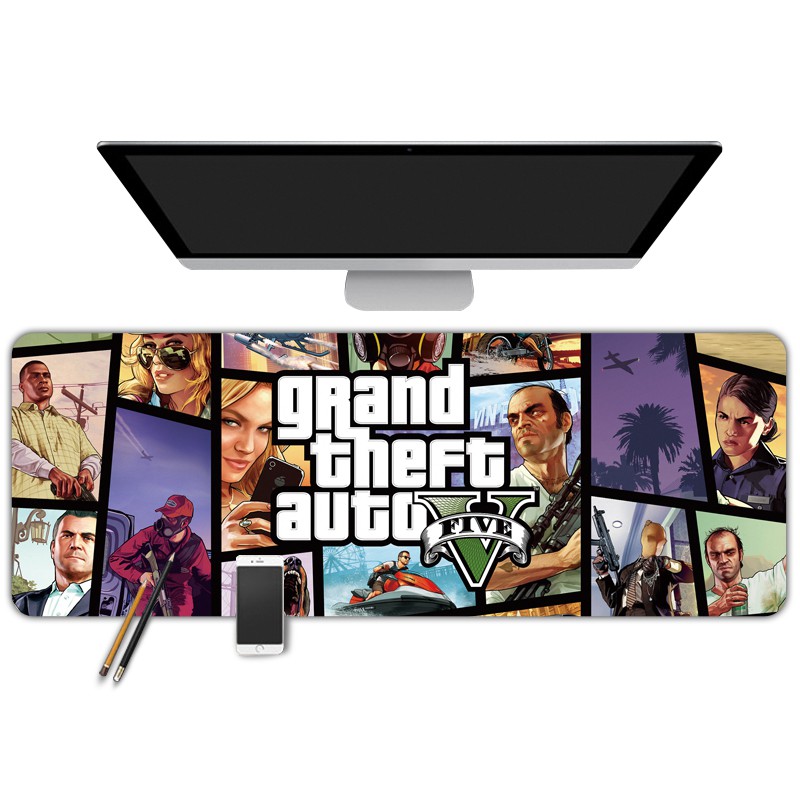 Miếng Lót Chuột Chơi Game Hình Grand Theft Auto Iv Hunter Gta5 60cm X 30cm