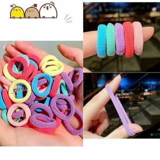 Dây thun cột tóc túi hoa cúc (gói 50 chiếc)