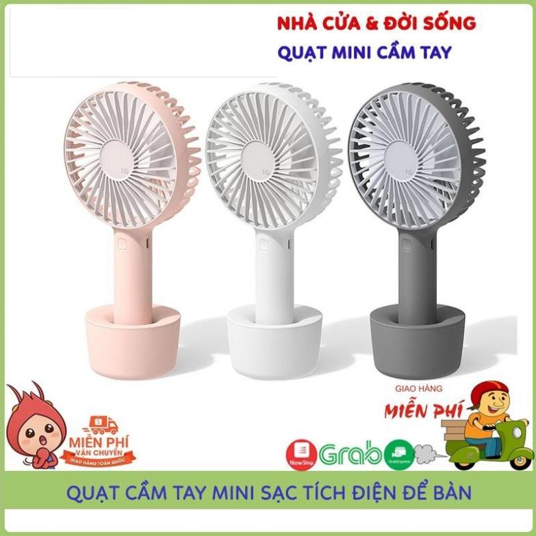 👑Vua Bán Sỉ👑 Quạt Mini Cầm Tay, Để Bàn Sạc Tích Điện Siêu Tiện Dụng Cho Mua Hè 2020 - Giao Màu Ngẫu Nhiên