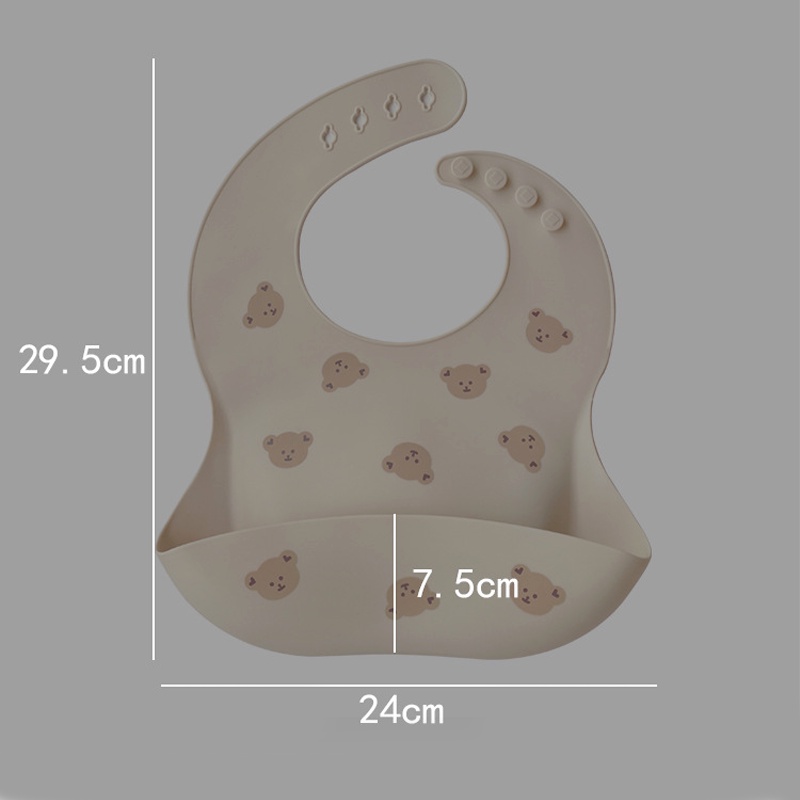 Yếm Ăn Silicone Không BPA Chống Thấm Nước Dễ Lau Chùi Cho Bé Trai Và Bé Gái