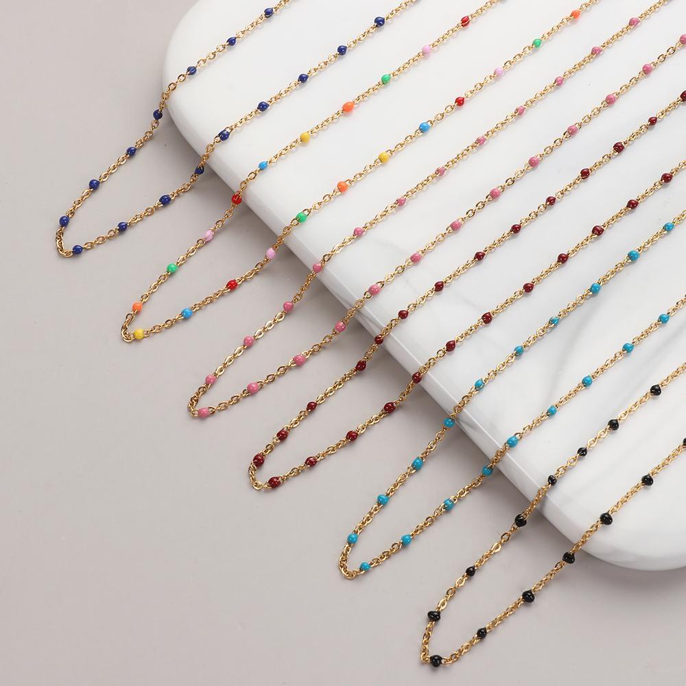 Lay Dây Chuyền Nữ Tráng Men|Vòng Cổ Choker Đính Quả Cầu Nhiều Màu Sắc