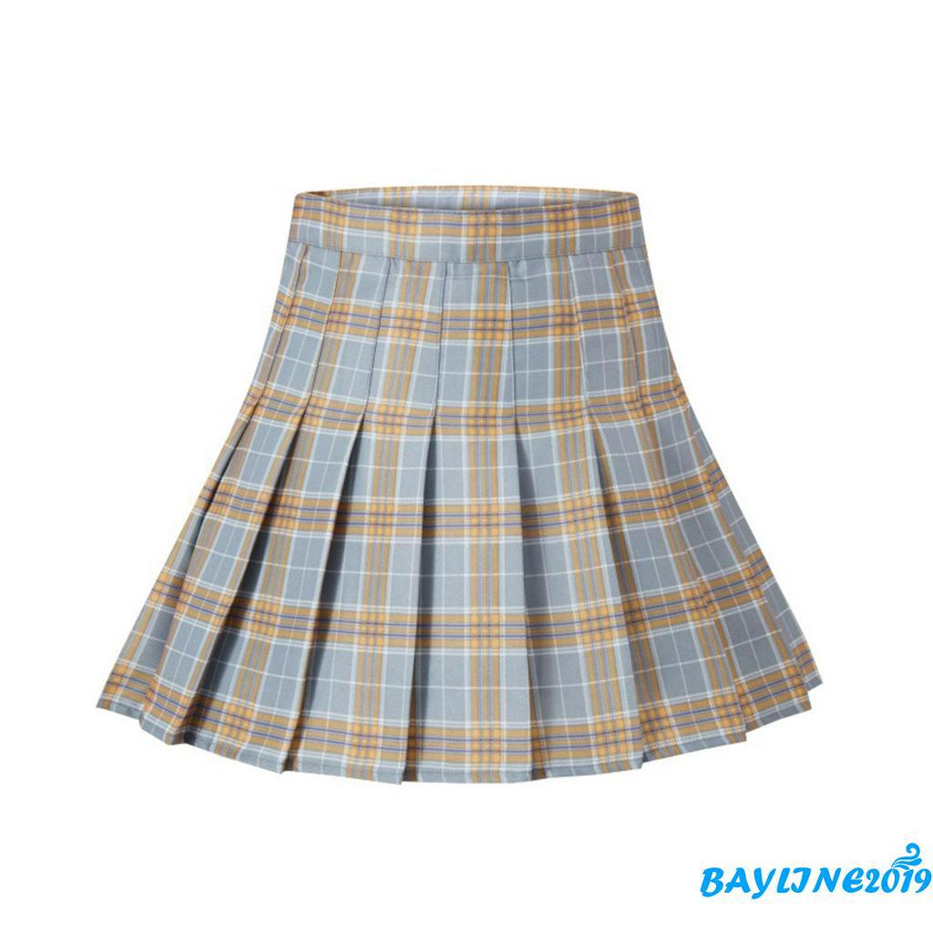 Chân Váy Dài Xếp Ly Họa Tiết Ca Rô Đáng Yêu Dành Cho Phái Nữ