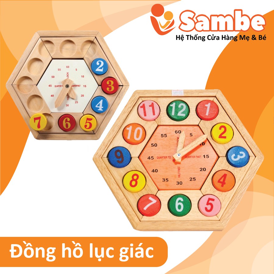 Đồng hồ lục giác số tròn Etic C601C