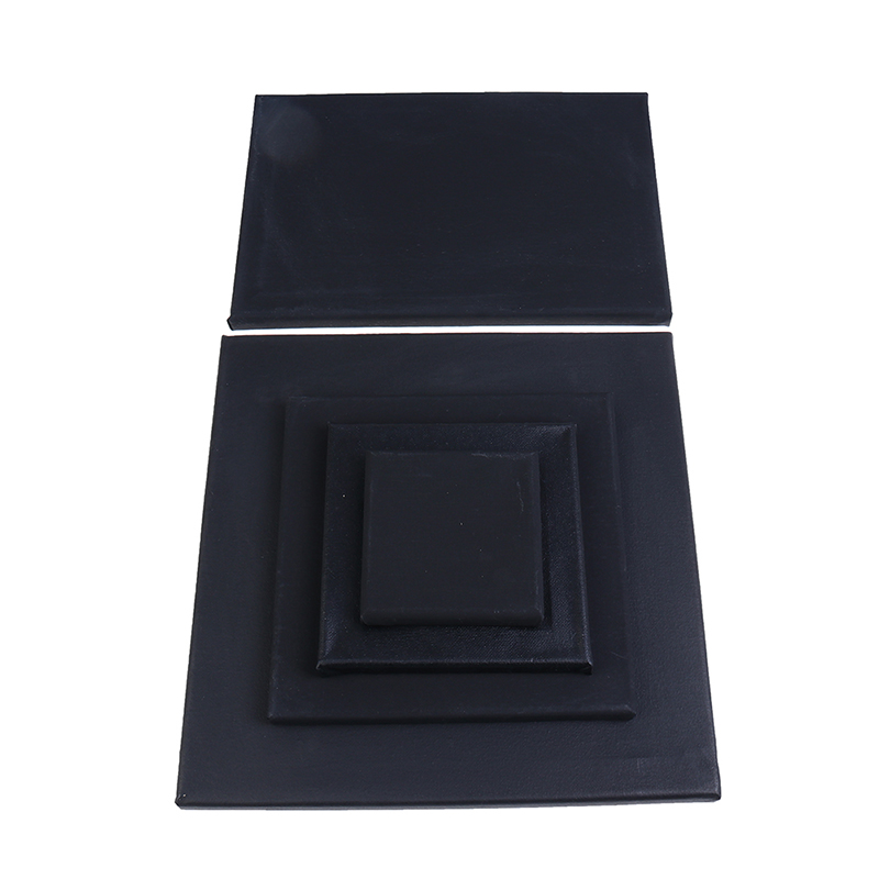 Khung Tranh Sơn Dầu Vải Canvas Hình Vuông Màu Đen Khung Gỗ