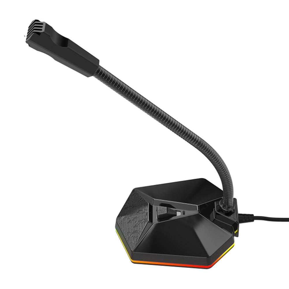 Micrô điện dung trên máy tính để bàn Micrô máy tính chống ồn USB với ánh sáng RGB để phát trực tiếp trò chơi | BigBuy360 - bigbuy360.vn