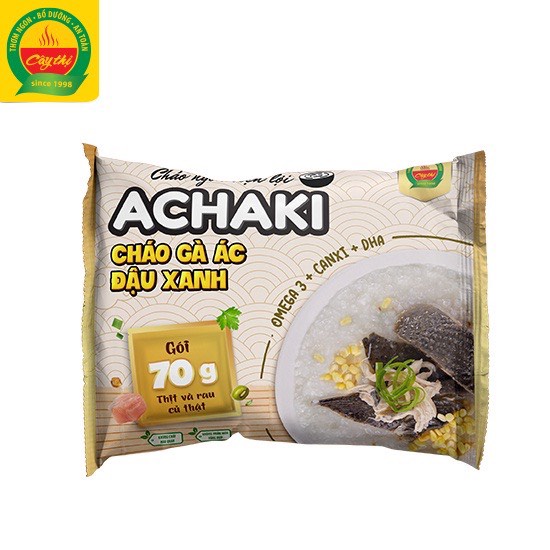 Cháo Ngon Tiện Lợi Achaki Gà Ác Đậu Xanh Cây Thị