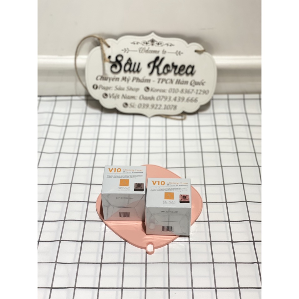 Kem V10 Skinaz Hàn Quốc Chính Hãng 100ml - V10 Gleaming Cream Skinaz