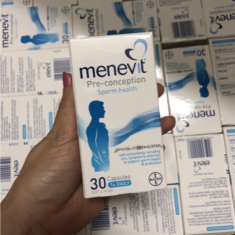 [Hàng Chuẩn ÚC] Menevit - Hỗ trợ sinh sản sinh lý nam, tăng thụ thai 30 viên