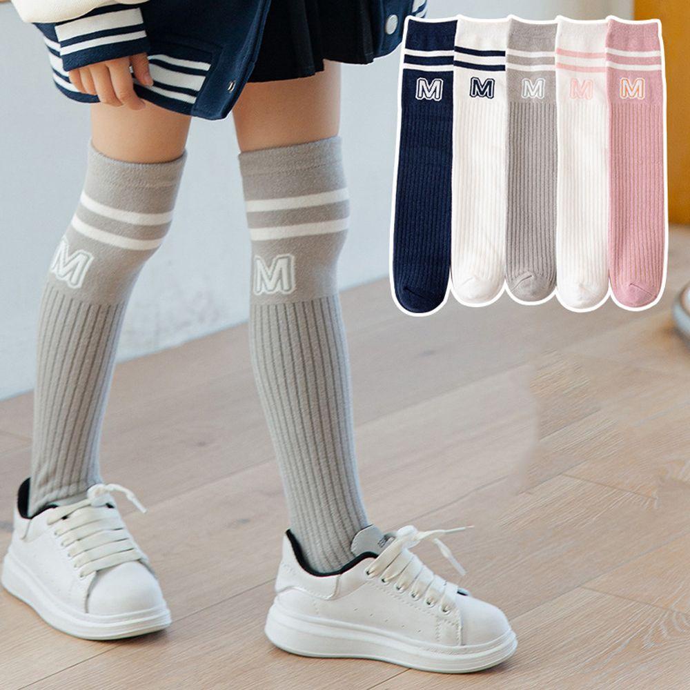 Vớ Cotton Thể Thao Chống Trượt Họa Tiết Kẻ Sọc Ngọt Ngào Dành Cho Bé Gái