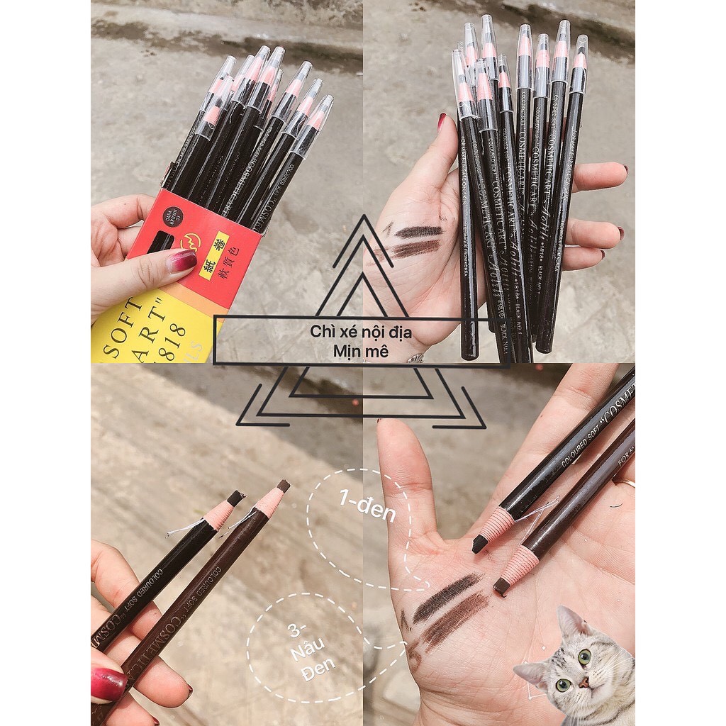 Bút Chì Xé Kẻ Mày 1818 ⚜️FREESHIP⚜️ Kẻ Mày Rẻ 1818 Mẫu Mới Dành Cho Các Nàng