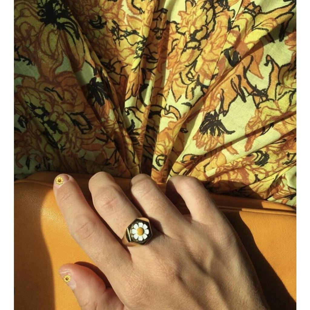 Nhẫn Hở Hình Hoa Cúc Phong Cách Âu Mỹ