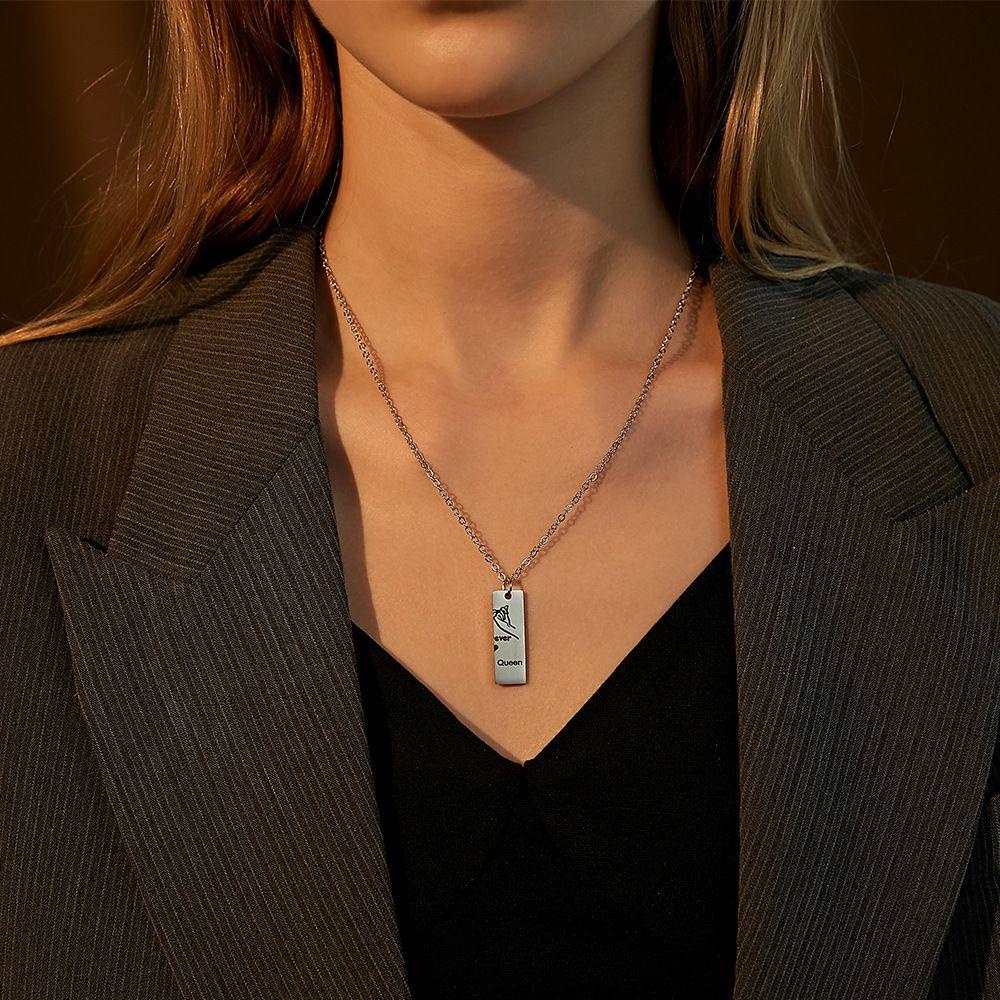 Vòng cổ Cặp Đôi King Queen Bằng Thép Không Gỉ