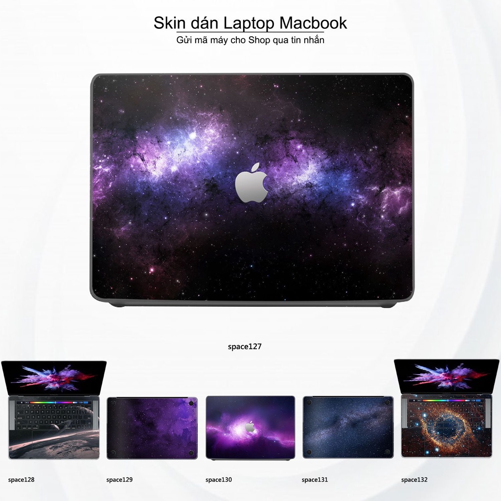 Skin dán Macbook mẫu không gian (đã cắt sẵn, inbox mã máy cho shop)