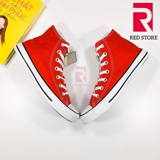 Giày sneaker màu đỏ cổ cao