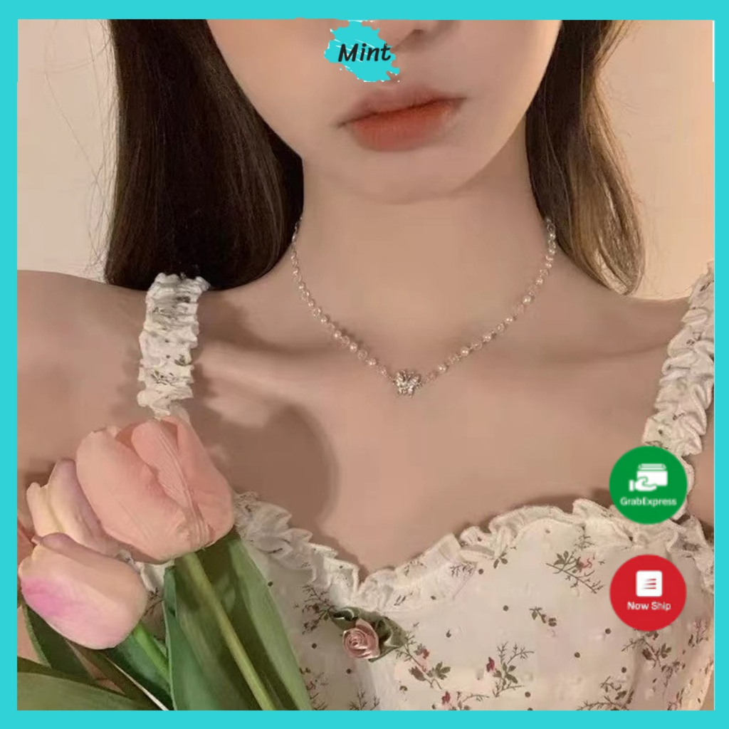 Dây Chuyền Nữ ❤️FREESHIP❤️ Vòng Cổ 3 Lớp Mặt Đá Trắng Phong Cách Châu Âu Bohemian - Dây Chuyền Phong Cách Châu Âu