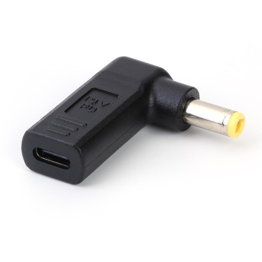 Đầu nối chuyển cổng USB 3.1 Type C sang 5.5x2.5mm góc phải chuyên dụng