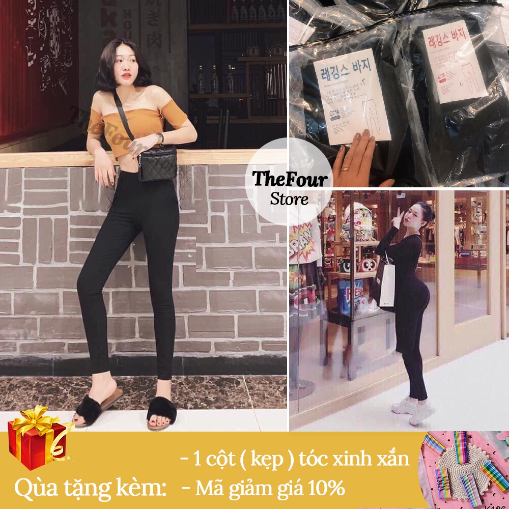 Quần Legging ❤️ FREESHIP ❤️ Giảm 10K Nhập [DOHU10K] Quần legging nữ xuất hàn cạp cao ống dài SIÊU ĐẸP