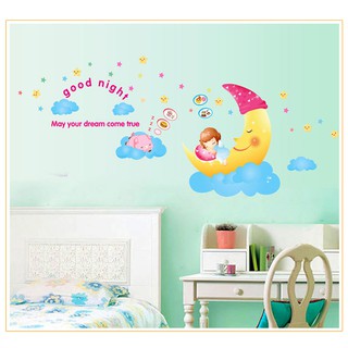 Decal dán tường Goodnight - chúc bé ngủ ngon to nhất