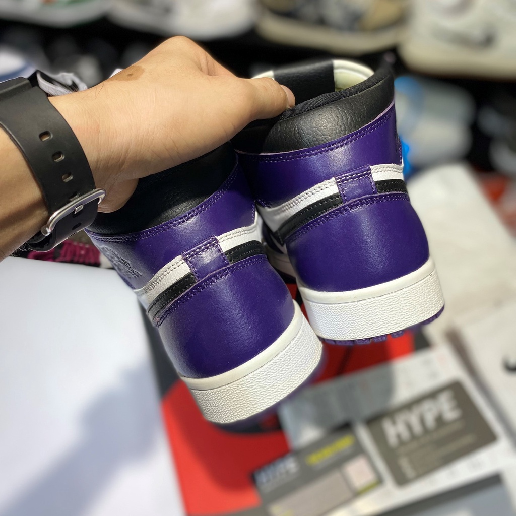 [ Hype Sneaker ] Giày sneaker cổ cao Jordan 1 Retro High Court Purple White | Phiên bản high Quality .