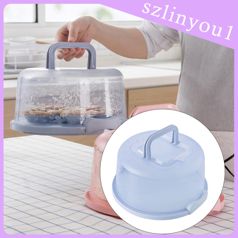 New Arrival Plastic Cake Box Round Cake Storage Carrier Container Lockable Lid