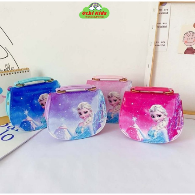 Túi xách đeo chéo nhân vật công chúa xinh, giỏ xách quai chéo cho bé, Ochi Kids