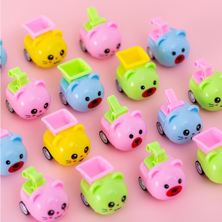 Đồ chơi Xe Con Vật Mini Chạy Đà - Thú Chạy Cót Mini - Xe Công Trình [Đồ Chơi Cho Bé]