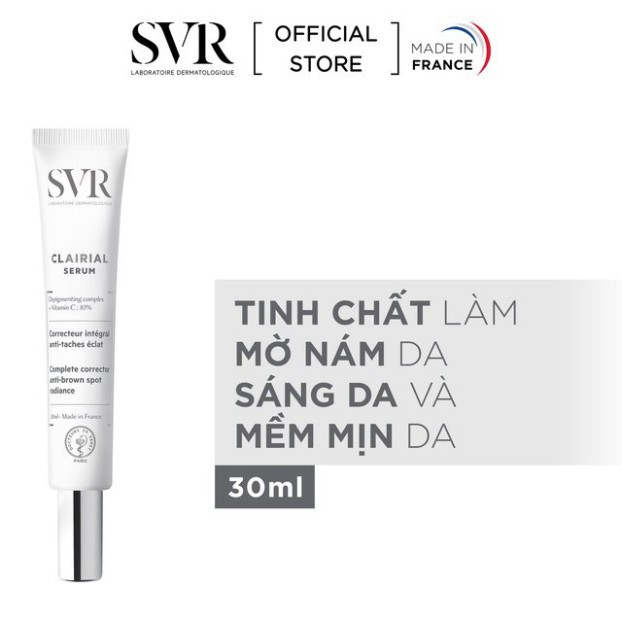 [CHÍNH HÃNG] SVR Tinh Chất Làm Mờ Vết Nám, Sáng Da Và Mềm Mịn Da Clairial Serum 30ml