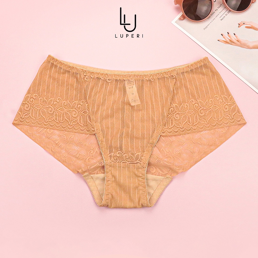 Quần Lót Nữ Toàn Ren Luperi Kiểu Dáng Lưng Cao Chất Liệu Thoáng Mát Co Giãn Bền Màu An Toàn Cho Làn Da Sp753
