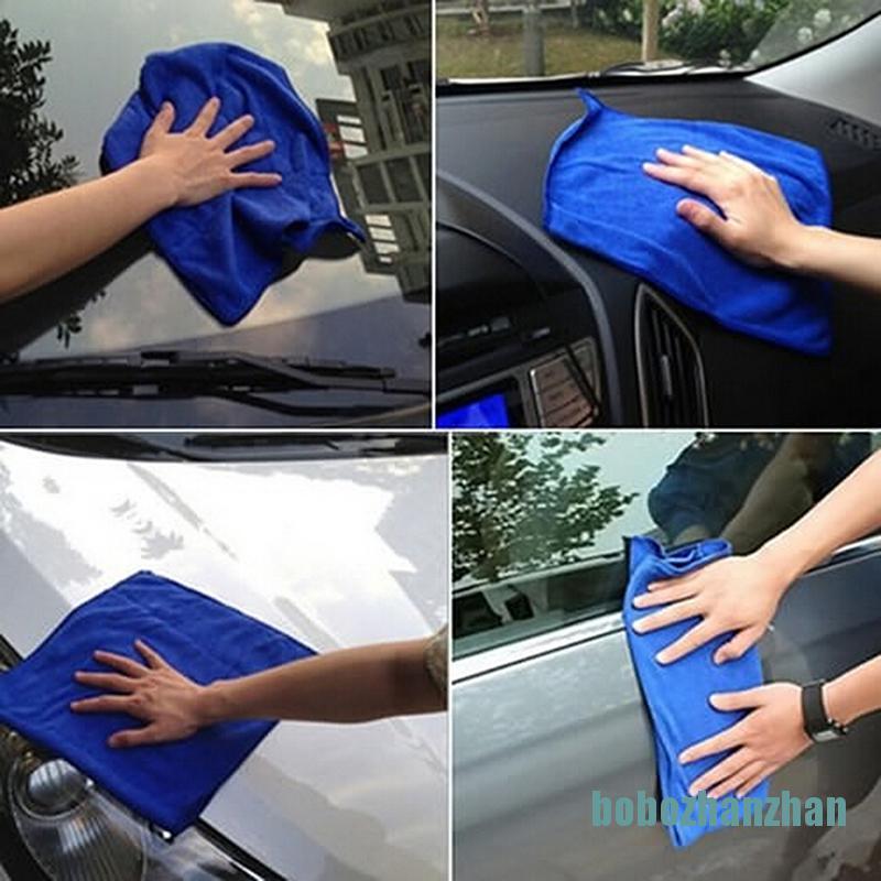 [bobozhanzhan]5Pcs Fabulous Great Blue Wash Cloth Car Auto Care Microfiber Cleaning Towels