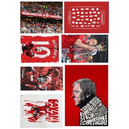 Set 40 hình dán sticker trang trí CLB Manchester United