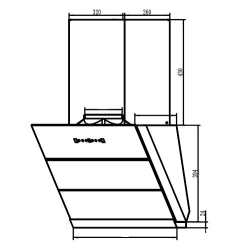 Máy Hút Mùi Latino LT V70 Kính Vát Sang Trọng Lưới Inox Cảm Biến Vẫy Tay - Hàng Chính Hãng