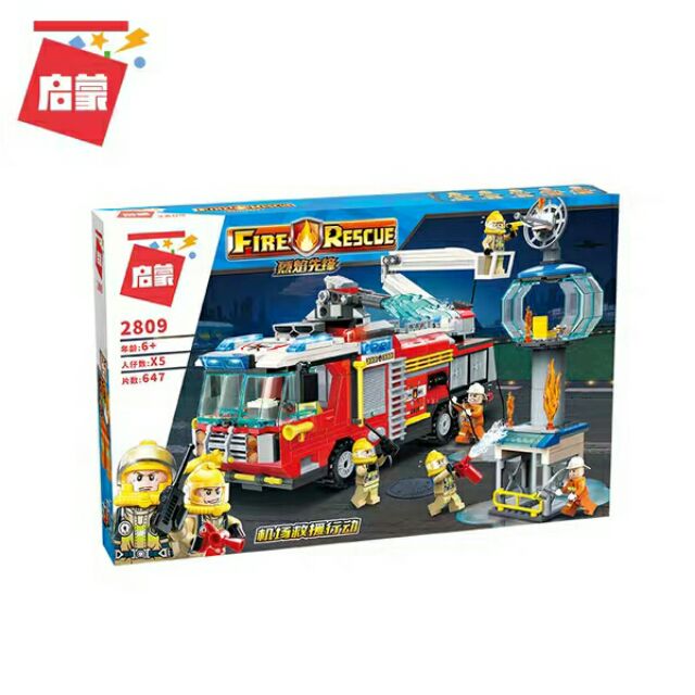 Bộ lắp ráp LEGO mô phỏng lính cứu hỏa siêu sáng tạo cho bé