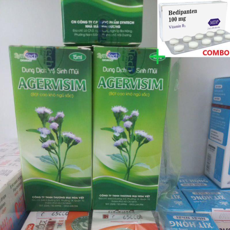 Combo Bedipanten 100mg +  Xịt mũi AGERHININ
