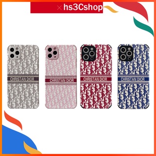 CHRISTIAN DIOR Ốp Điện Thoại Da Pu Mềm Bảo Vệ Ống Kính Máy Ảnh Họa Tiết Dior Cho Iphone 12pro Max 12mini 11 Pro Max X Xs Xr Xsmax 7 8 Plus