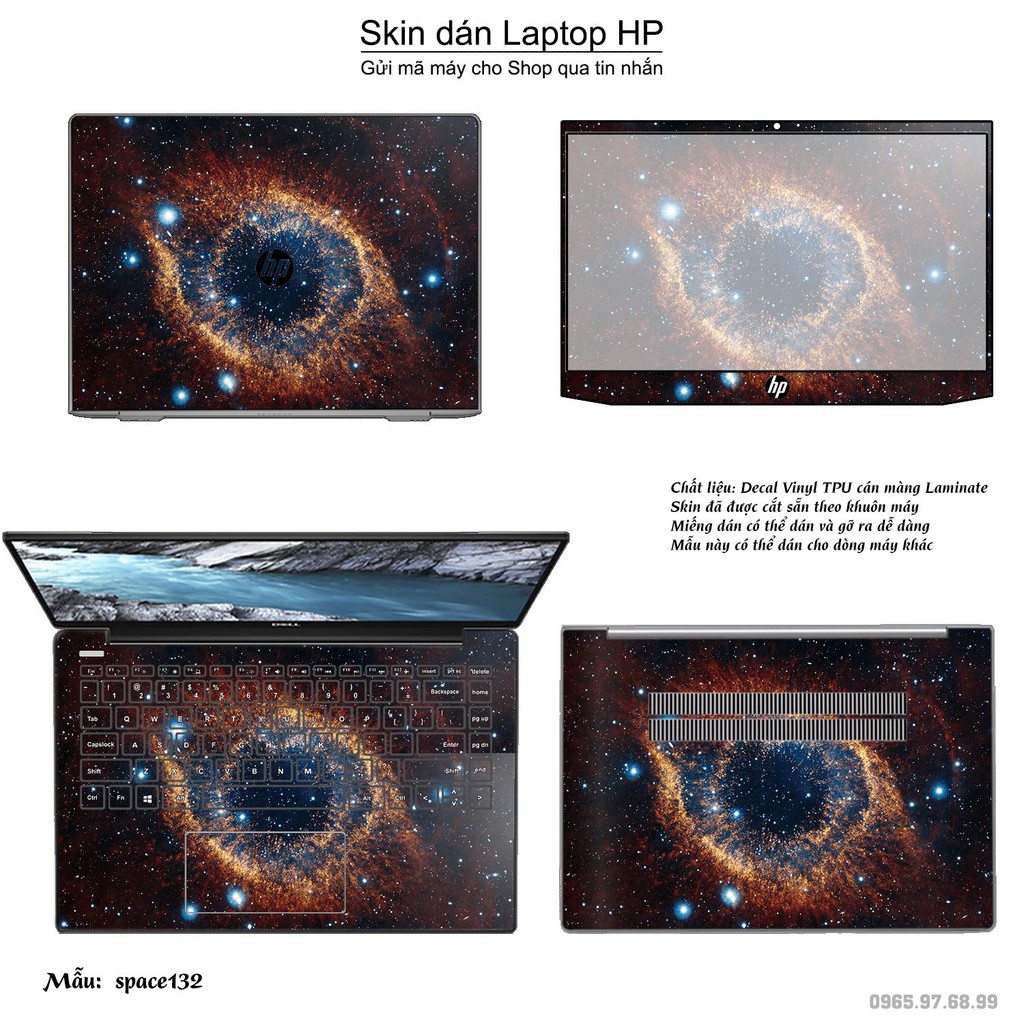 Skin dán Laptop HP in hình không gian nhiều mẫu 22 (inbox mã máy cho Shop)