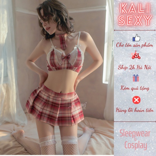 Đồ ngủ cosplay nữ sinh Nhật Bản - Set váy ngủ cosplay gơi cảm sexy anime KALI SEXY