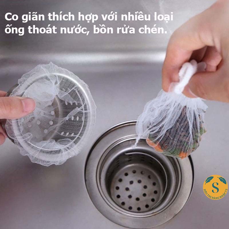 Gói 100 chiếc túi lọc rác bồn rửa chén [LỌC RÁC 100]