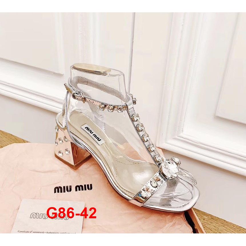G86-42 Miu Miu sandal cao 6cm siêu cấp
