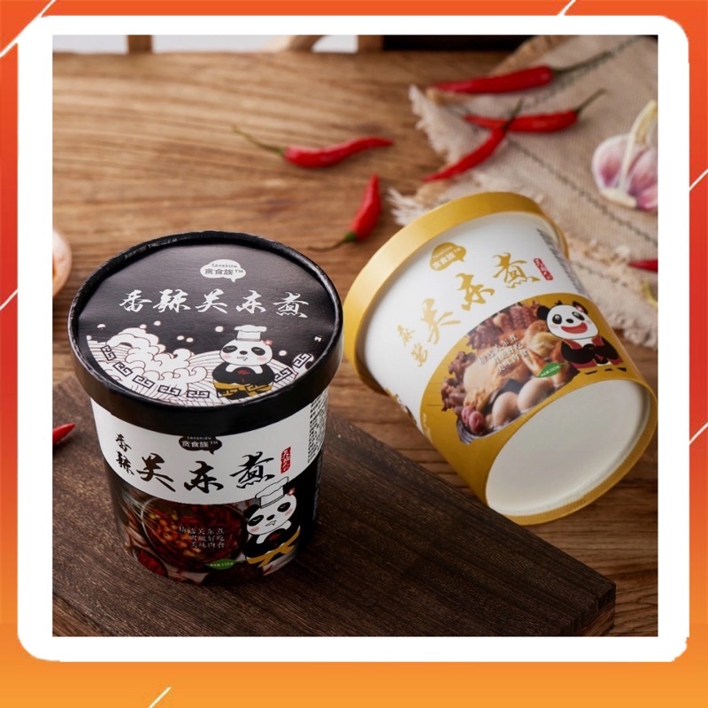 Lẩu cốc viên hải sản full topping, lẩu cốc ăn liền siêu tiện lợi, lẩu cốc Hongkong kèm miến ăn bao no