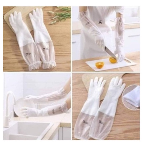 Găng Tay Cao Su Rửa Bát Cổ Cao Siêu Dai