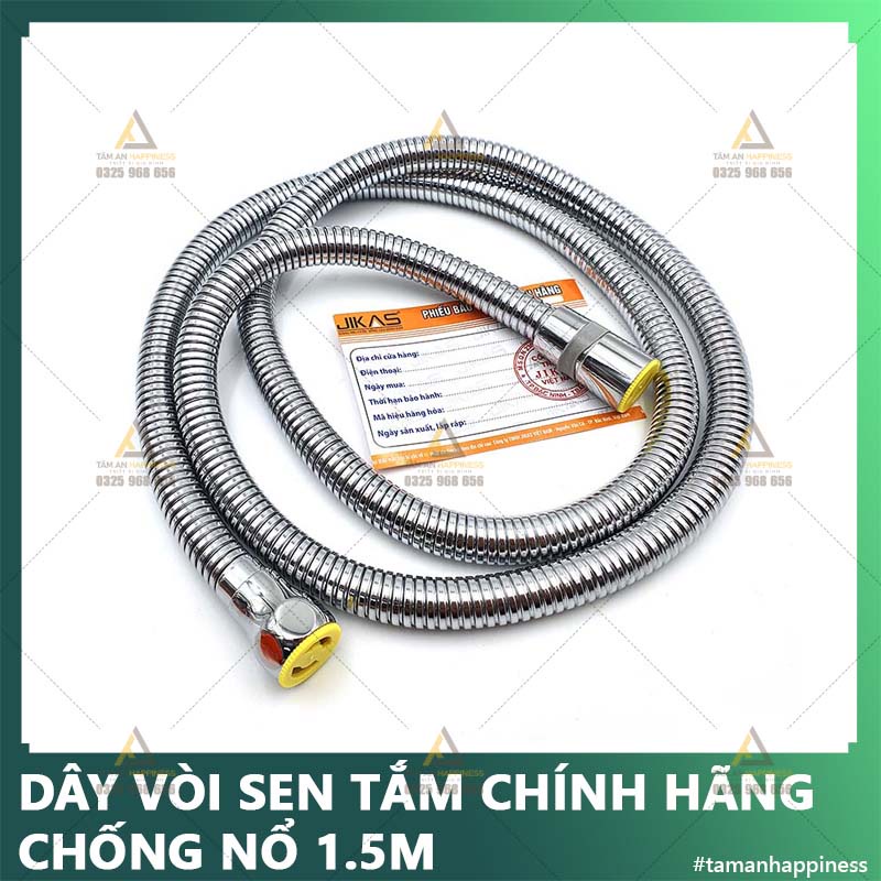 [Chính hãng] Dây vòi sen, dây cấp nước vòi hoa sen, vòi xịt Inox cao cấp chịu áp lực cao, chống xoắn, chống nổ, dài 1,5m