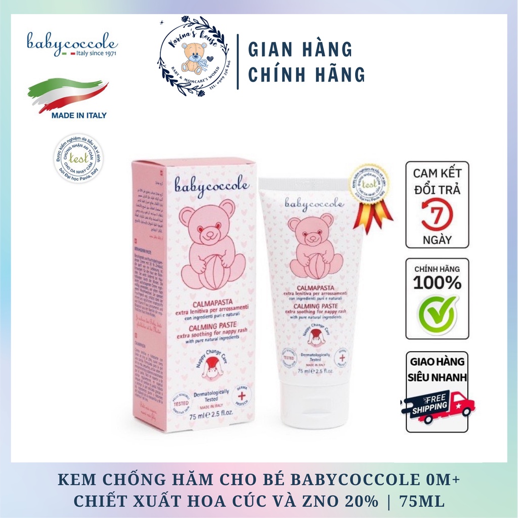 Kem chống hăm cho bé Babycoccole 0M+ chiết xuất hoa cúc và ZnO 20% 75ml