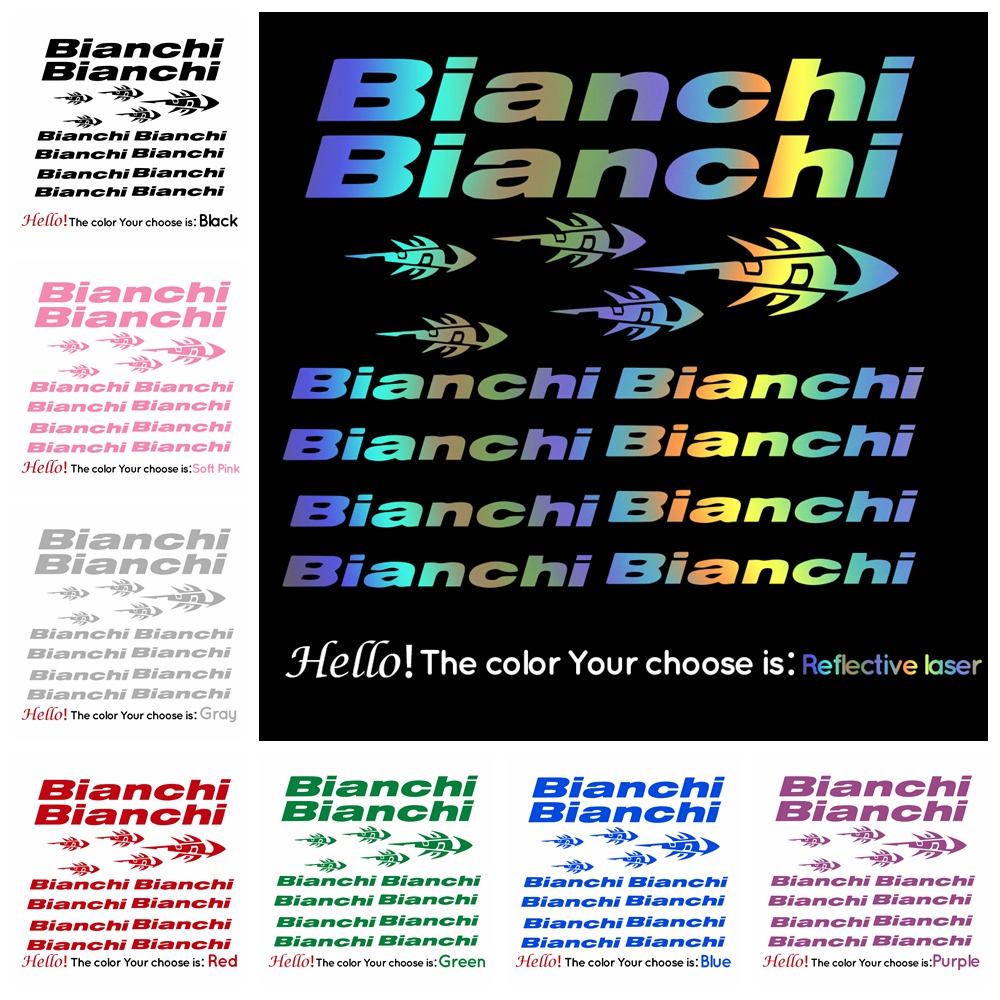 Miếng Dán Vinyl Trang Trí Xe Đạp In Chữ Gintama Bicleta For bianchi-kit1