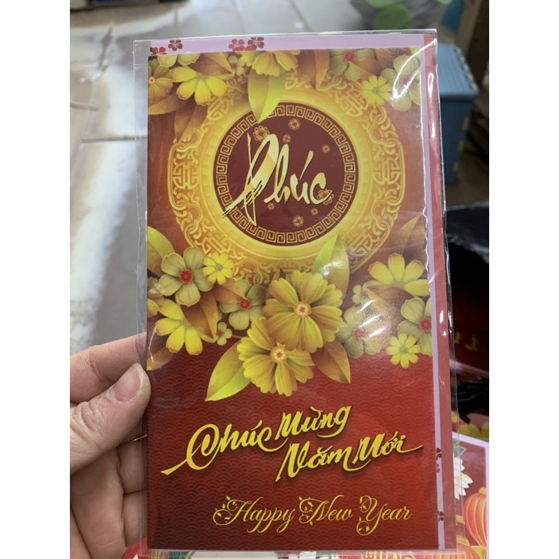 Bộ thiếp và phong bì chúc mừng năm mới ( Tập 10 bộ)