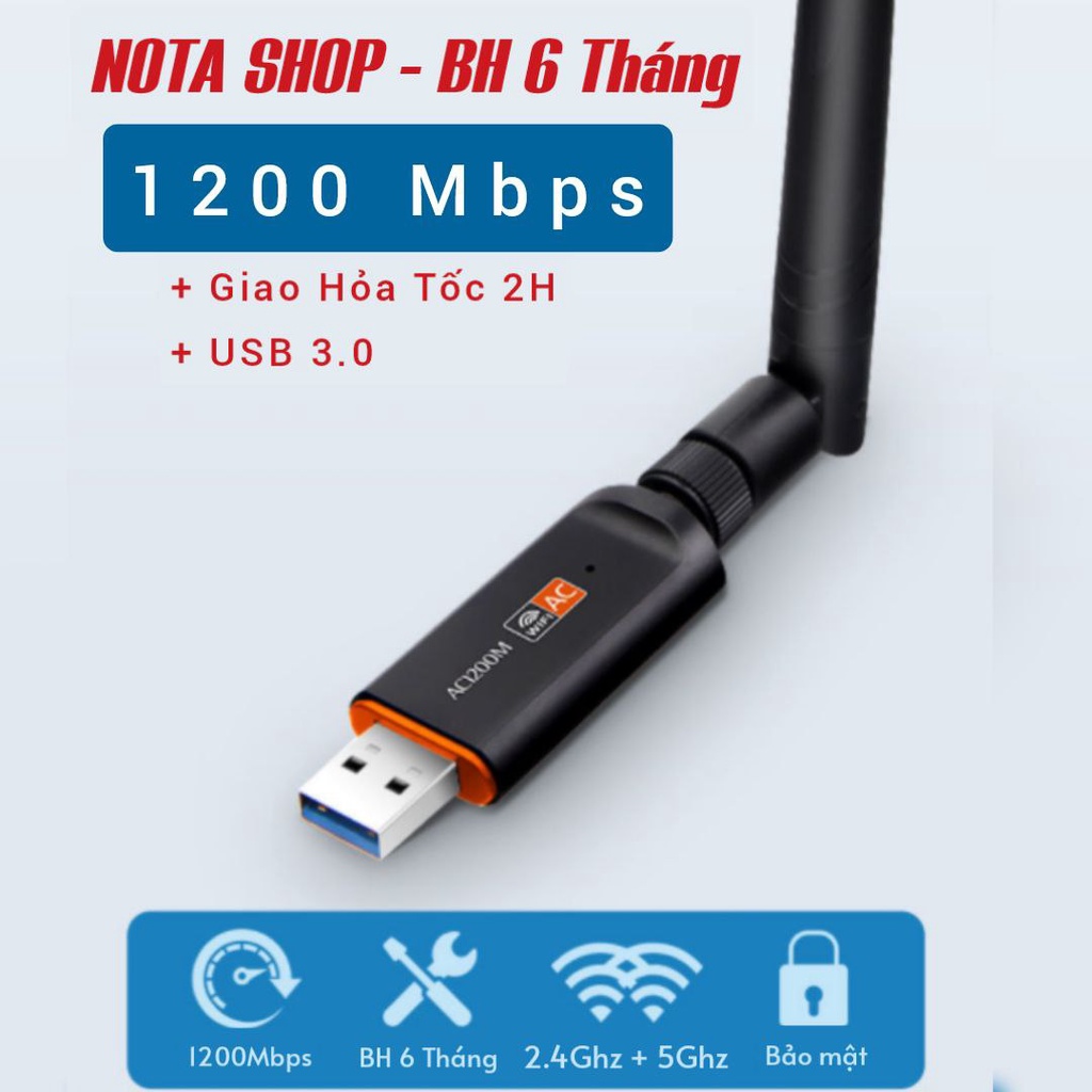 Card WIFI 5G cho Laptop nâng cấp 5Ghz bằng USB WiFi nano AC cho Linux Win Hackintosh MatOS Windows 600Mbps