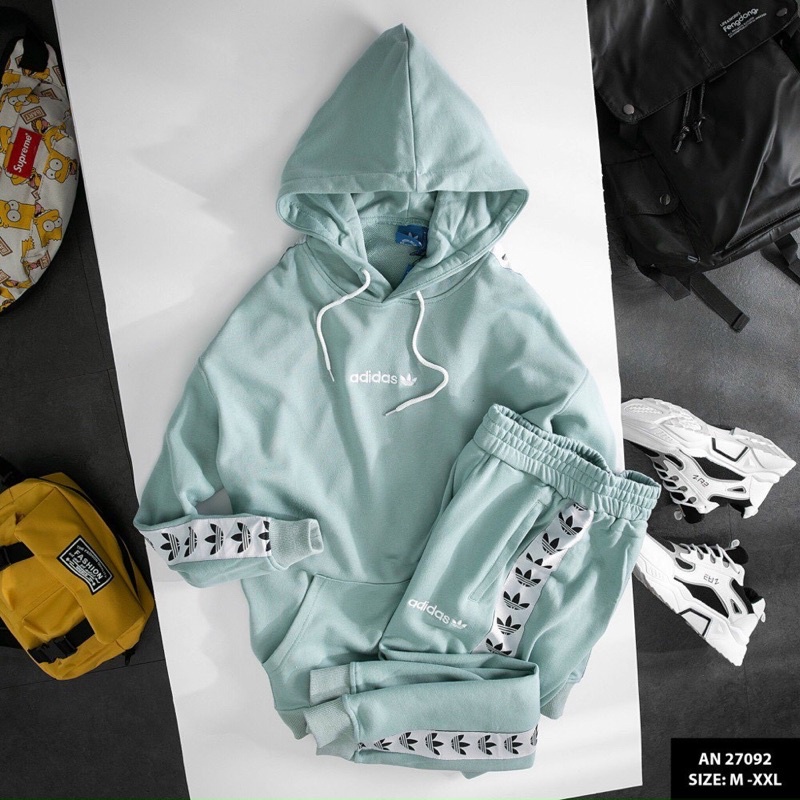 Bộ Thể Thao Nam Adidas, Bộ Nỉ Thu Đông Cao Cấp, Chất Nỉ Da Cá Mềm Mịn