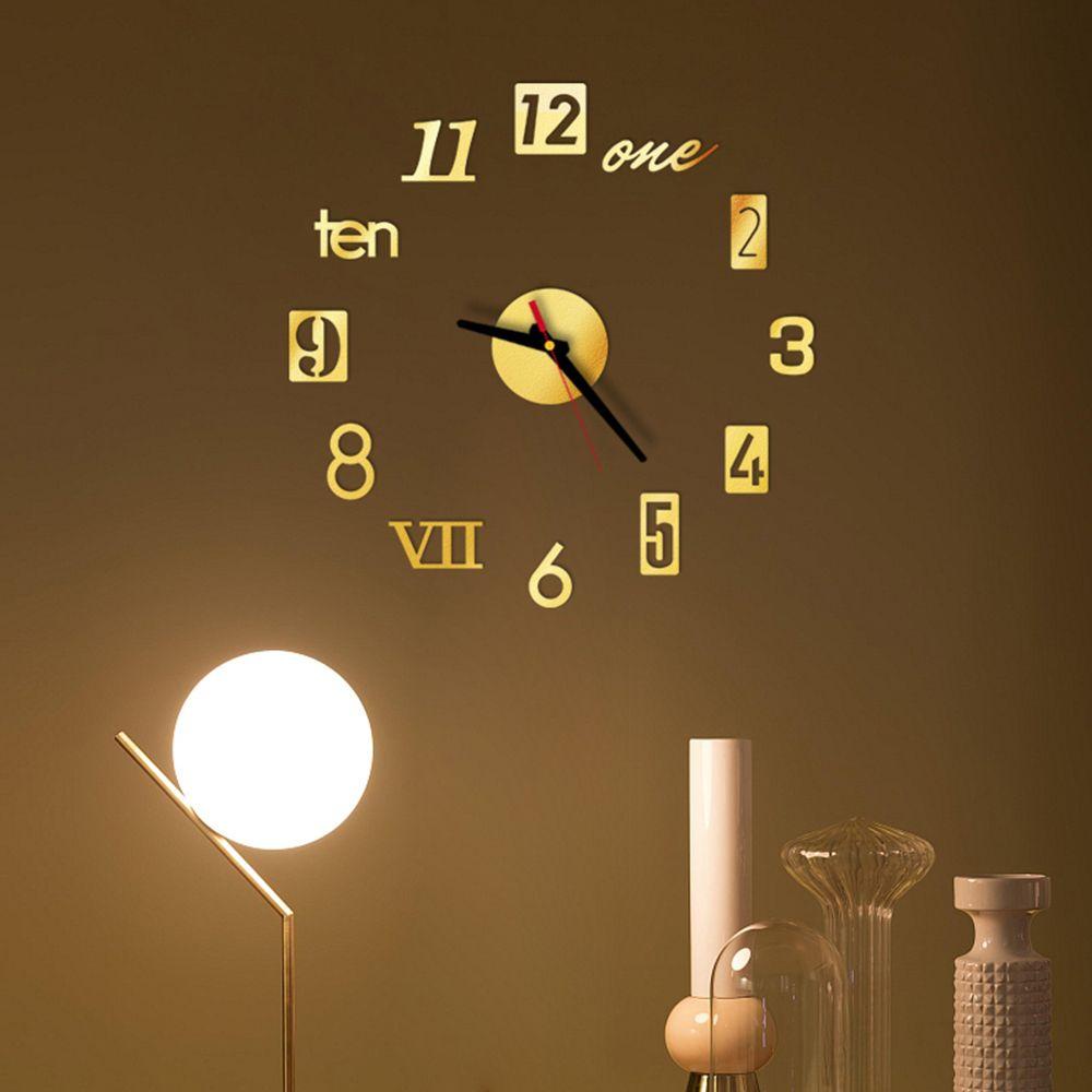 WATTLE Đồng Hồ Dán Tường Tự Dính Thời Trang