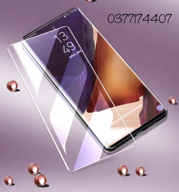 Samssung Note 20, Note 20 Ultra_ Kính cường lực UV Full keo nước , Full màn hình trong suốt